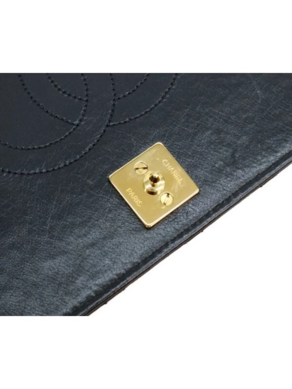 Chanel Black Lamb Full Flap Push Lock Quilted 23